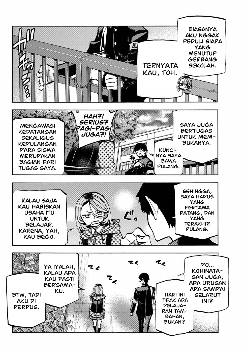 The Story Between a Dumb Prefect and a High School Girl with an Inappropriate Skirt Length Chapter 02 Gambar 7